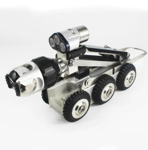 chariot robot inspection CRP150 avec la caméra rotative et éclairage additionnel