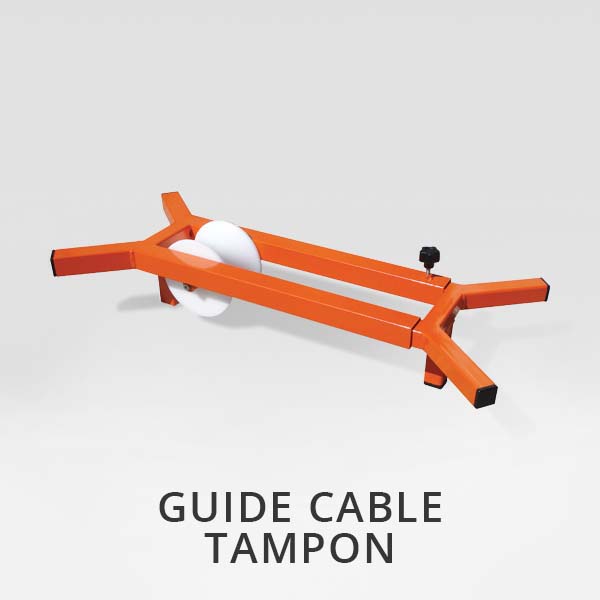 Guide câble pour tampon de regard de visite pour l'inspection vidéo des canalisations.