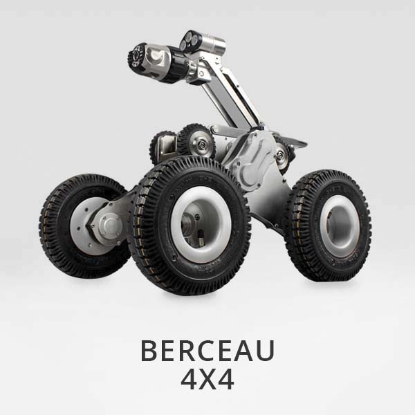 Berceau rehausseur 4x4 pour caméra chariot d'inspection vidéo