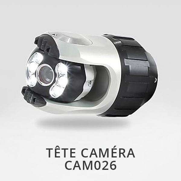 tête caméra rotative pour caméra jonc poussé et chariot motorisé