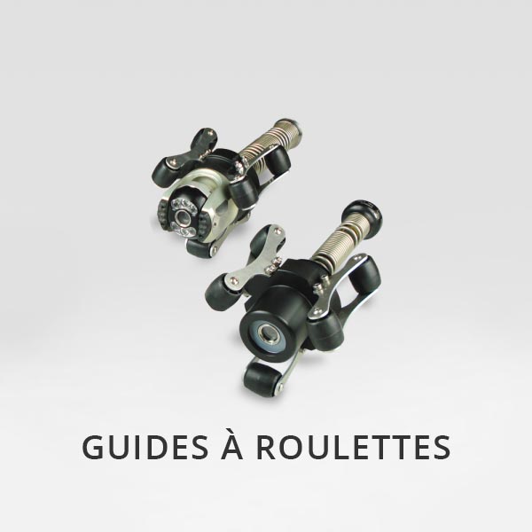 guide à roulettes pour caméra d'inspection vidéo rotative 360° et axiale